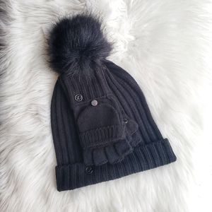 Calvin Klein Faux fur toque & gloves(set)